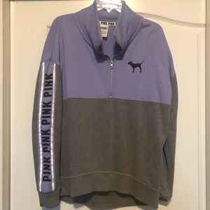 Pink quarter zip sweater